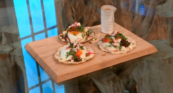 Anna Jones lime and chipotle black bean tacos dish on Saturday Kitchen