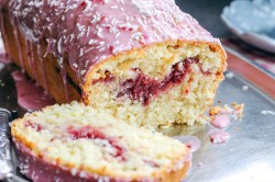 Coconut and raspberry cake