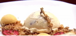 Elsie’s charred apricot parfait with passionfruit curd dessert on Masterchef Australia