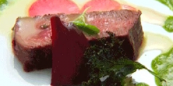 Beef with lime and beetroot dish on Masterchef Australia