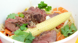 Yellow team’s Chinese Beef Salad on MasterChef Australia