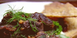 Matt’s braised beef shin with smoked eggplant yoghurt dish on Masterchef Australia