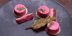 Mimi’s beetroot parfait with rosemary shortbread dessert on Masterchef Australia