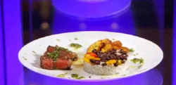 Chimichurri steak with black beans and plantains on MasterChef USA