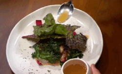 Chloe’s crispy skin chicken breast with autumn leaves dish on Masterchef Australia