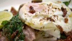 Matt’s cured goat salad with eggs dish on Masterchef Australia