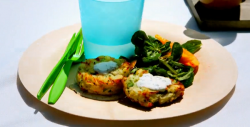 Tilly’s Californian fish cakes with salad dish on Matilda and the Ramsay Bunch