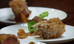 Elise’s lamb cutlets with red wine sauce on Masterchef Australia