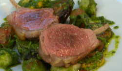 Frederick Forster’s rack of lamb with basil and gnocchi dish on Saturday Kitchen