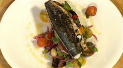 Paul Ainsworth’s mackerel with tomato salad dish on Sunday Brunch