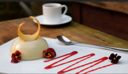 The Hairy Bikers green tea and  cardamom panna cotta dessert on the Hairy Bikers Everyday Gourmets