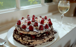 Hazelnut and chocolate vacherin with raspberry on the Hairy Bikers Everyday Gourmets