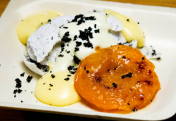 Blue Team’s Black Sesame Pavlova dessert on Masterchef Australia