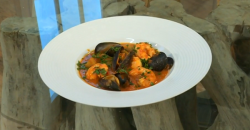 Donal’s prawn, mussels with tomato soup on Saturday Kitchen