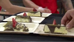 Red Teams Chocolate toped parfaits dessert on Masterchef Australia