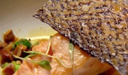 Mimi’s salmon with peas and almonds dish on Masterchef Australia