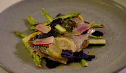 Tom Kitchin’s sea bass en papillote dish on Top Gear