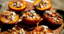 Tilly’s grilled peaches with goats cheese on Matilda and the Ramsay Bunch