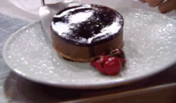 Zoe Konikkos’ dark chocolate tofu cheesecake dessert on Masterchef Australia