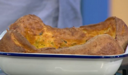 Bake Off winner Edd Kimber’s Yorkshire pudding with beef and cabbage on The Saturday Show