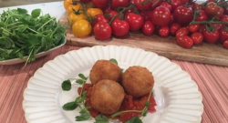 Brian Turner’s corned beef hash cakes on tomato chutney on ITV This Morning