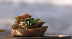 Ricky’s crab on toast with a citrus and chili dressing on The One Show