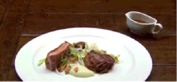 Matt’s duck two ways dish with char siu jus on MasterChef Australia