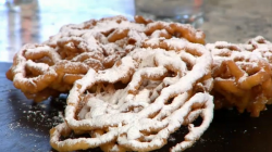 Funnel cake American desserts on Sunday Brunch