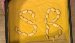 Tonia Buxton Greek semolina cake served with rose yoghurt cream on Sunday Brunch