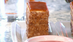 Rebecca’s Hungarian Dobos torte cake on Sunday Brunch