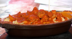 Rebecca’s Hungarian chicken paprikash dish on Sunday Brunch