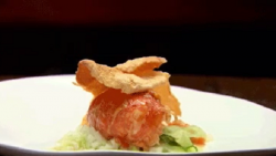 Marron two ways with smoked vegetables and dashi dressing on Masterchef Australia