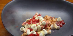 Harry’s Eton mess Quandong mastic Crumble dessert on MasterChef Australia