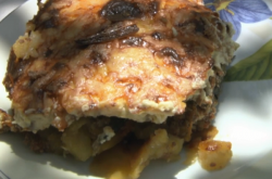 Elpeda’s  homemade moussaka served to Rick Stein in Greece on Saturday Kitchen