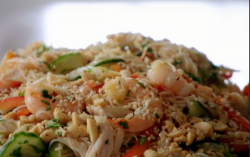 Tilly’s noodle salad with chicken and prawns on Matilda and the Ramsay Bunch