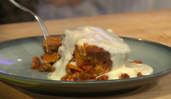 Kelis’s Pastelón with Sweetcorn Bechamel Puerto Rican lasagna on Sunday Brunch