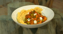 Martin Morales’s Prawns in chupe sauce with spicy mash on Saturday kitchen