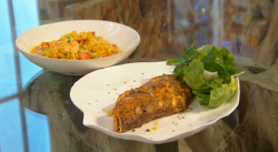 Vivek Singh’s spiced roasted red snapper and Shrimp kichri curry on Saturday Kitchen