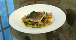 Galton Blackiston’s wild sea bass with champagne sauce dish on Saturday kitchen