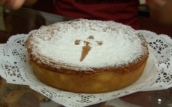 Tarta de Santiago Spanish almond cake on the Hairy Bikers’ Bakeation