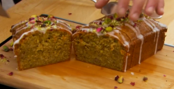 Benjamina’s pistachio, cardamon and lemon drizzle cake on The Great British Bake Off