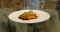 Galton Blackiston’s Guinea fowl with cabbage dish on Saturday Kitchen