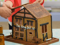 Candice’s ginger bread story biscuits house on the Great British Bake Off