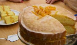 Lee’s St. Clements orange and lemon drizzle cake on The Great British Bake Off