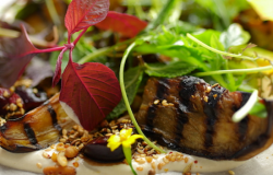 Ollie Dabbous’s Roast Aubergine with  Dukkah dish on Sunday Brunch