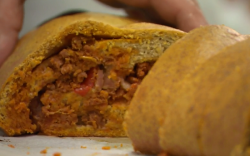 Maria-flora spelt sausage roll with  chorizo on  Hairy Bikers’ Bakeation