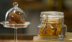 James Martin’s chocolate truffles with crunchy cinder toffee honeycomb dessert on Saturday ...