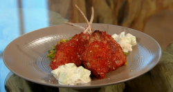 Aktar Islam’s spicy lamb cutlet in tandoori spices with pearl barley on Saturday Kitchen