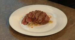 Atkar’s beansprouts with mango and steak dish  on Saturday Kitchen