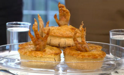 Sam Bompas’s game pie with jelly and chicken feet on Sunday Brunch